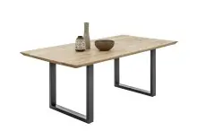 Esstisch >Bianka< in Eiche/schwarz - 220x74x100...