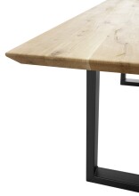 Esstisch >Bianka< in Eiche/schwarz - 220x74x100 (BxHxT)