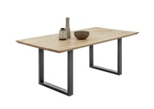 Esstisch >Bianka< in Eiche / schwarz - 200x74x100...