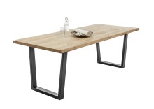 Esstisch >Benny< in Eiche / schwarz - 220x75x100...