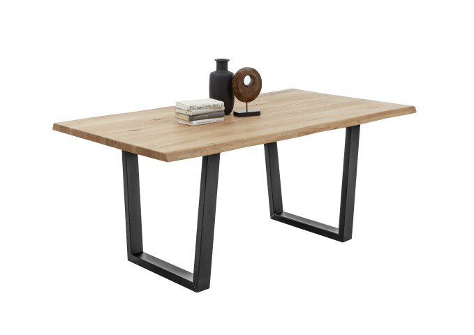 Esstisch >Benny< in Eiche aus Eiche massiv/Metall - 180x75x100cm (BxHxT)