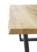 Esstisch >Benny< in Eiche aus Eiche massiv/Metall - 180x75x100cm (BxHxT)