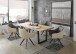 Esstisch >Benny< in Eiche aus Eiche massiv/Metall - 180x75x100cm (BxHxT)