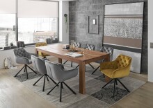 Armlehnstuhl >Claire< (2er-Set) in grau - 57x81x58 (BxHxT)