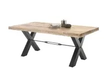 Esstisch >Dehli< in Mango / schwarz - 200x77x100...