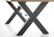 Esstisch >Dehli< in Mango / schwarz - 200x77x100 (BxHxT)