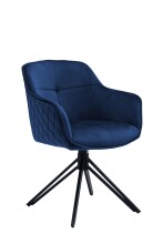 Armlehnstuhl >Emma/Edith< (2er-Set) in blau - 59x82x62 (BxHxT)