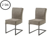 Freischwinger >Linda< in taupe/schwarz - 51,5x92x70...