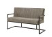 Bank >Linda< in taupe/anthrazit aus Mikrofaser/Metall - 160x93,5x67cm (BxHxT)