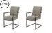 Armlehnstuhl >Linda< (2er-Set) in taupe/anthrazit - 51,5x92x70 (BxHxT)