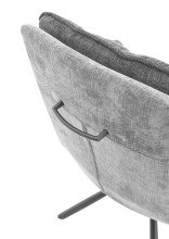 Armlehnstuhl >Livia< (2er-Set) in hellgrau/dunkelgrau/schwarz - 60x90x67 (BxHxT)