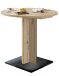Esstisch >Judd< rund, ausziehbar bis 120cm, Asteiche Dekor - 80/120x75x80cm (BxHxT)