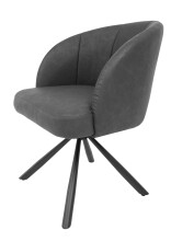 Esszimmerstuhl >Grace< (2er-Set) in anthrazit/schwarz - 60x81x58 (BxHxT)
