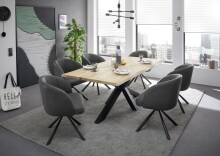 Esszimmerstuhl >Grace< (2er-Set) in anthrazit/schwarz - 60x81x58 (BxHxT)