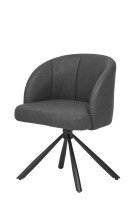 Esszimmerstuhl >Grace< (2er-Set) in anthrazit/schwarz - 60x81x58 (BxHxT)