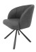Esszimmerstuhl >Grace< (2er-Set) in anthrazit/schwarz - 60x81x58 (BxHxT)