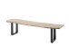 Bank >Ira< in Akazie/schwarz aus Massivholz - 160x47x42cm (BxHxT)
