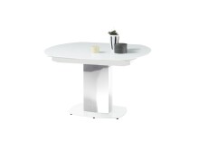 Esstisch >Jackson< ausziehbar bis 190cm, weiß/poliert - 130/190x75x105 (BxHxT)