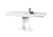 Esstisch >Jackson< ausziehbar bis 190cm, weiß/poliert - 130/190x75x105 (BxHxT)