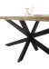 Esstisch >Jill< in Akazie/schwarz aus Massivholz/Metall - 200x76,5x100cm (BxHxT)