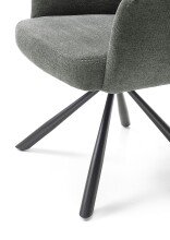 Armlehnstuhl >Solveig< (2er-Set) in grau/schwarz - 60x93x67 (BxHxT)