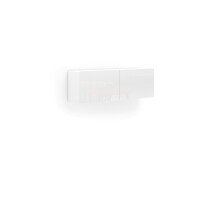 Wohnwand >Mister< in weiss, Lack Hochglanz - 225x38cm (BxT)
