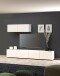 Wohnwand >Mister< in weiss, Lack Hochglanz - 225x38cm (BxT)