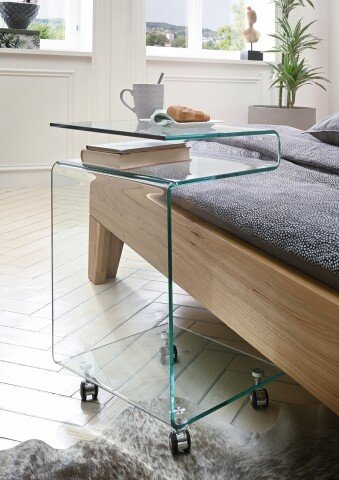 Beistelltisch >Vigo< in Klarglas, Glas - 42x68x37cm (BxHxT)