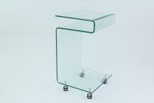 Beistelltisch >Vigo< in Klarglas, Glas - 42x68x37cm...