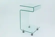 Beistelltisch >Vigo< in Klarglas, Glas - 42x68x37cm...