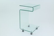 Beistelltisch >Vigo< in Klarglas, Glas - 42x68x37cm (BxHxT)