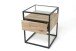 Beistelltisch >1030< schwarz mit Dekor Sonoma Eiche - 40x40x51 (LxBxH)
