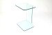 Beistelltisch >1025< in gehärtetes Klarglas, Glas - 40x45x60cm (LxBxH)