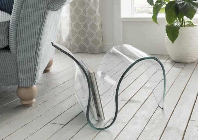 Beistelltisch >1022< in gehärtetes glas, Klarglas - 45x60x41cm (LxBxH)