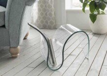 Beistelltisch >1022< in gehärtetes glas,...