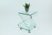 Beistelltisch >1027< in gehärtetes Klarglas, Glas - 69x42x37x69cm (LxBxHxT)