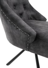 Esszimmerstuhl >Johanna< (2er-Set) in aubergine/schwarz - 54x91x62 (BxHxT)