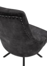 Esszimmerstuhl >Johanna< (2er-Set) in aubergine/schwarz - 54x91x62 (BxHxT)
