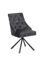 Esszimmerstuhl >Johanna< (2er-Set) in aubergine/schwarz - 54x91x62 (BxHxT)