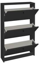 Schuhkipper >Flap< in anthrazit matt lack, Holzwerkstoff - 60x104x16cm (BxHxT)