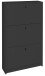 Schuhkipper >Flap< in anthrazit matt lack, Holzwerkstoff - 60x104x16cm (BxHxT)