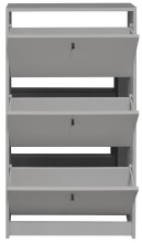 Schuhkipper >Flap< in kreidegrau matt lack, Holzwerkstoff - 60x104x16cm (BxHxT)