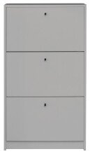 Schuhkipper >Flap< in kreidegrau matt lack, Holzwerkstoff - 60x104x16cm (BxHxT)