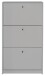 Schuhkipper >Flap< in kreidegrau matt lack, Holzwerkstoff - 60x104x16cm (BxHxT)