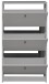 Schuhkipper >Flap< in kreidegrau matt lack, Holzwerkstoff - 60x104x16cm (BxHxT)