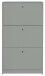 Schuhkipper >Flap< in pine green matt lack, Holzwerkstoff - 60x104x16cm (BxHxT)