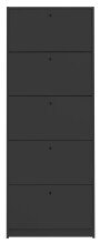 Schuhkipper >Flap< in anthrazit matt lack, Holzwerkstoff - 60x168x16cm (BxHxT)