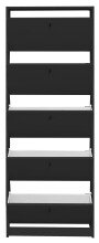 Schuhkipper >Flap< in anthrazit matt lack, Holzwerkstoff - 60x168x16cm (BxHxT)
