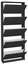 Schuhkipper >Flap< in anthrazit matt lack, Holzwerkstoff - 60x168x16cm (BxHxT)