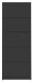 Schuhkipper >Flap< in anthrazit matt lack, Holzwerkstoff - 60x168x16cm (BxHxT)